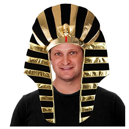 Tigerdoe Pharaoh Hat - Egyptian Headpiece - King TUT Costume - King Pharaoh Costume