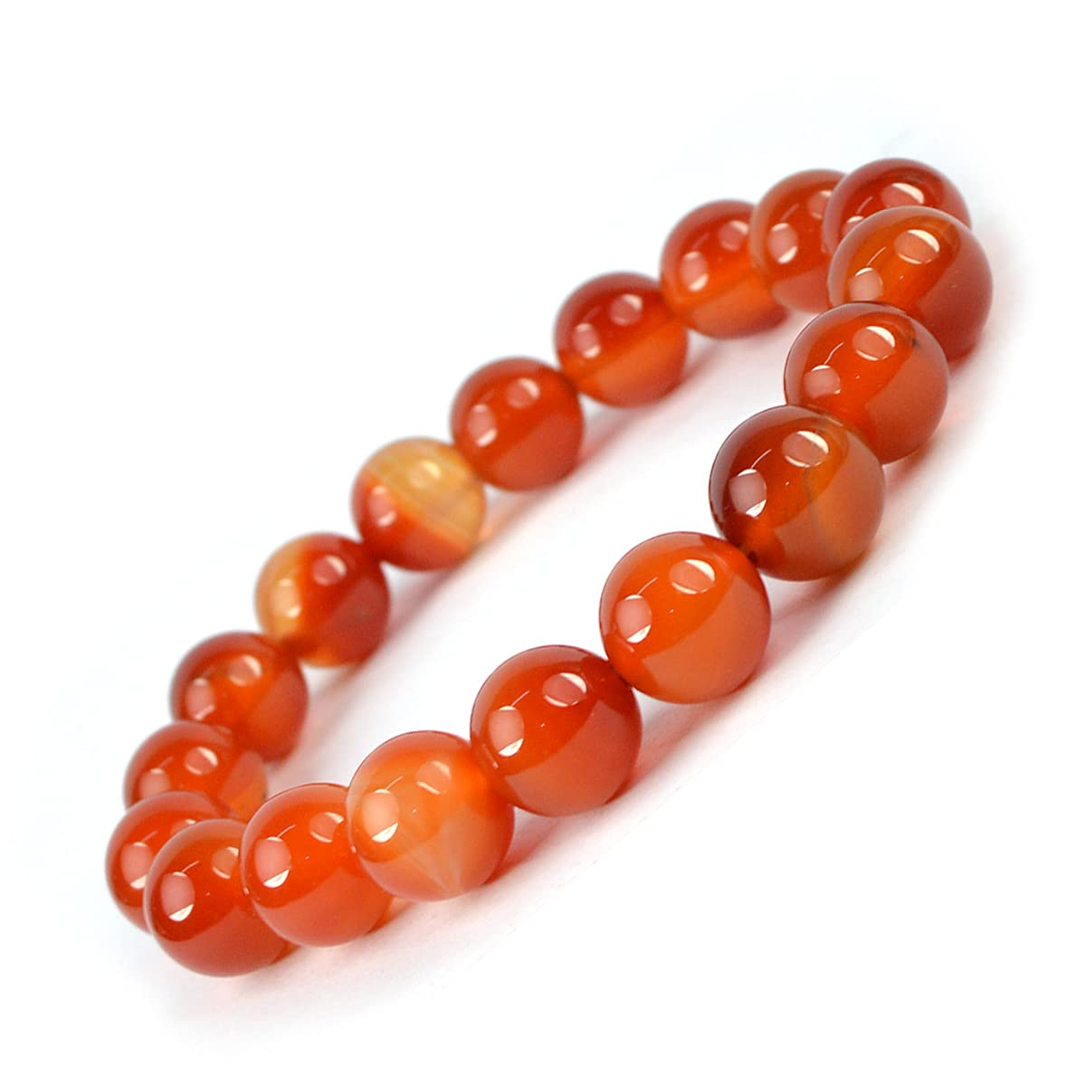 Reiki Crystal Products Carnelian Bracelet 12 mm Stone Bracelet Crystal Bracelet for Reiki Healing and Crystal Healing (Color : Red/Orange) (B07QBN81NW) Amazon Price History, Amazon Price Tracker