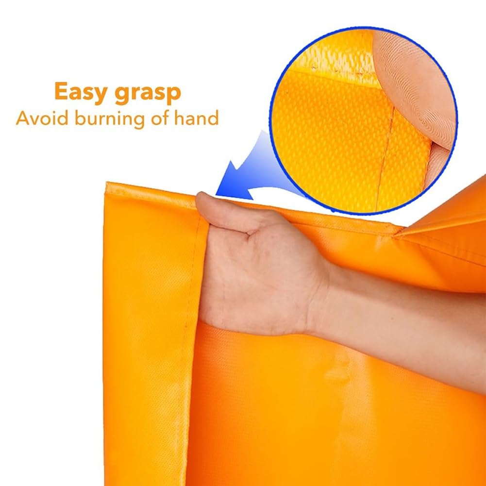 Capa Ignífuga con Capucha, Manta De Seguridad para Emergencias Contra Incendios para Adultos Y Niños Protección Corporal Completa Retardante De Llama De 1100 °C Reutilizable(1.5x1.6m)