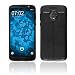 Produktbild PhoneNatic Case kompatibel mit Lenovo Moto G6 Plus - schwarz Silikon Hülle Lederoptik Cover