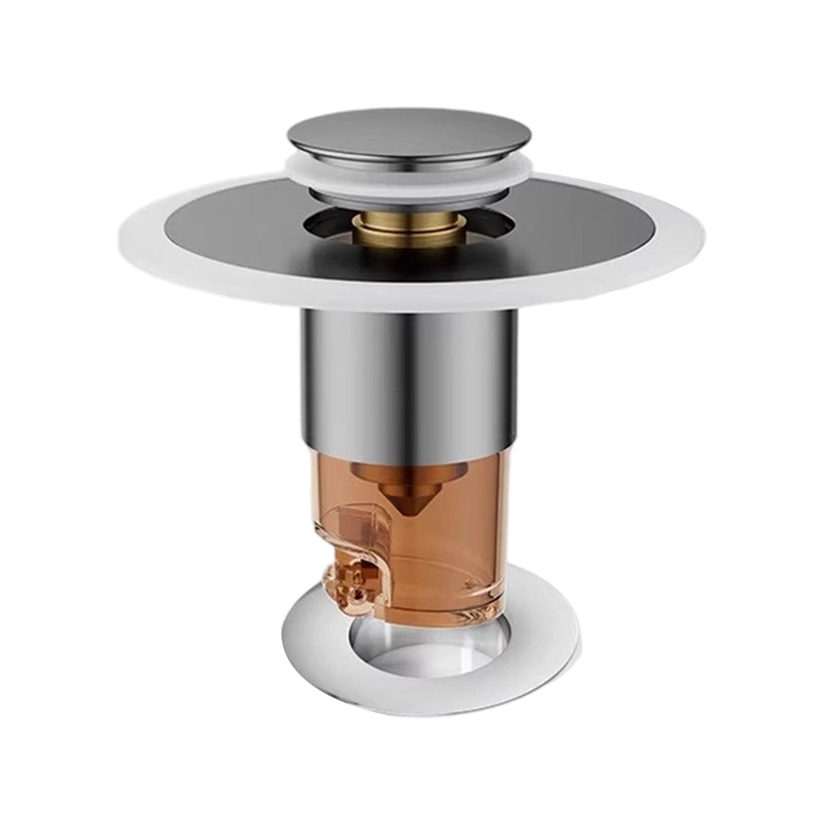 Brass Drain Plug Kitchen Sink Drain Strainer Stoppers Bounce Cores Strainers Basket Filter Push Type Sink Stopper Bathtubs Plug Stoppers