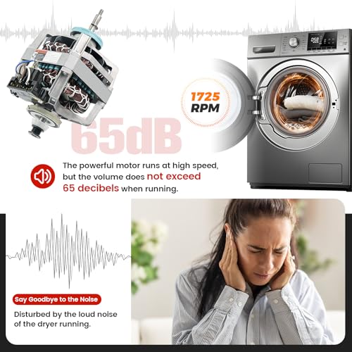 0EM 279827 Dryer Drive Motor with Pulley (Upgraded Blower Shaft Length) by puxyblue - Compatible with MayTag Kitchenaid Kenmore Whirlpool Dryer Motor Replaces AP3094245, EAP334304, PS334304,W10194250