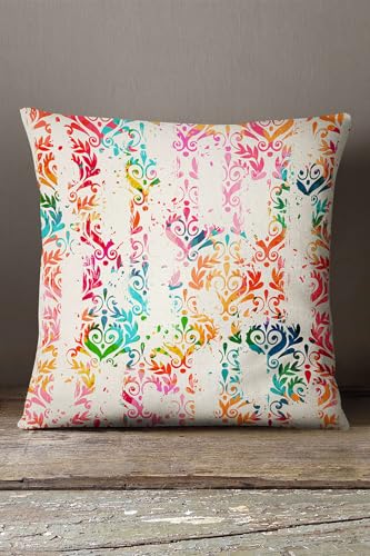 SODEF Pillow Cover Velvet Multicolor Ethnic Pattern Throw Cushion Case