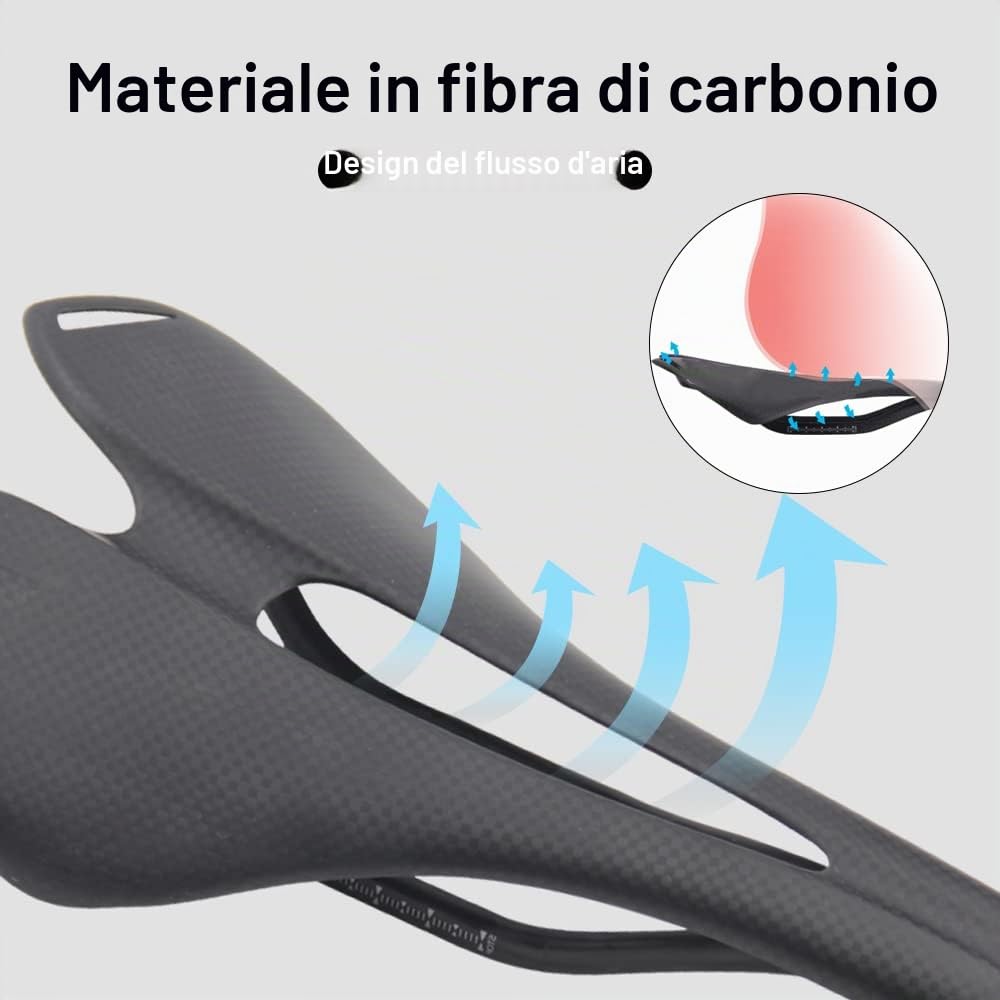 RXL SL Sellino MTB in Carbonio - Sella per Bici da Corsa e Mountain Bike