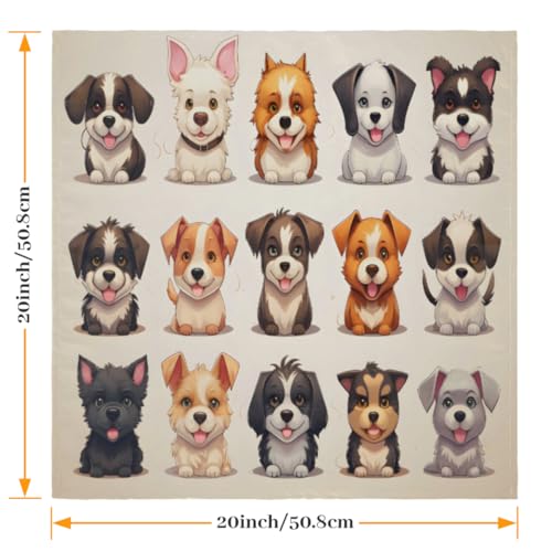 Servilletas de Tela Corgi Set de 6 50.5x50.5 cm miniatura 2