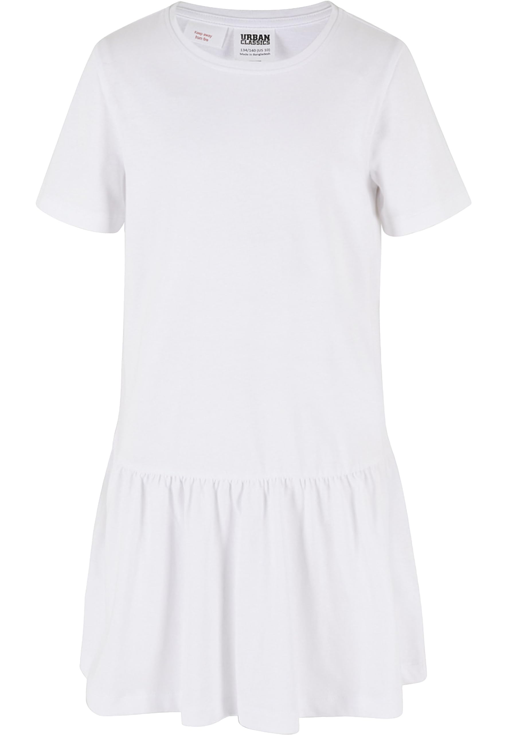 Urban Classics Girl's Girls Valance Tee Dress Dress, White, 158/164