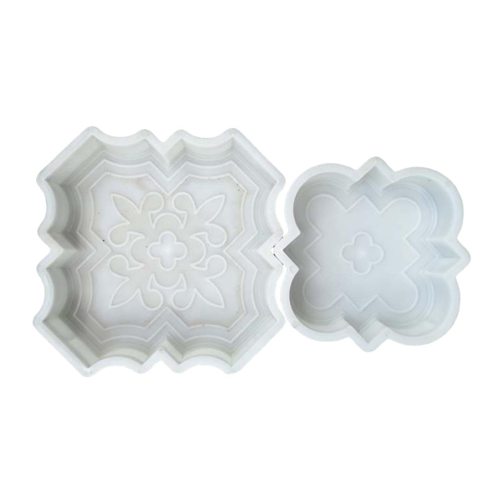 2 Pieces Decorative Flower Brick Models Road Pedal Tile Models for Sidewalks-image-0