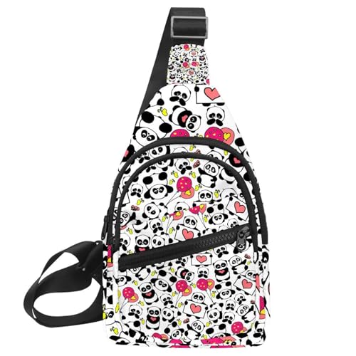 Mini mochila de hombro y pecho para mujer, diseño de sarga multicolor para senderismo activo
