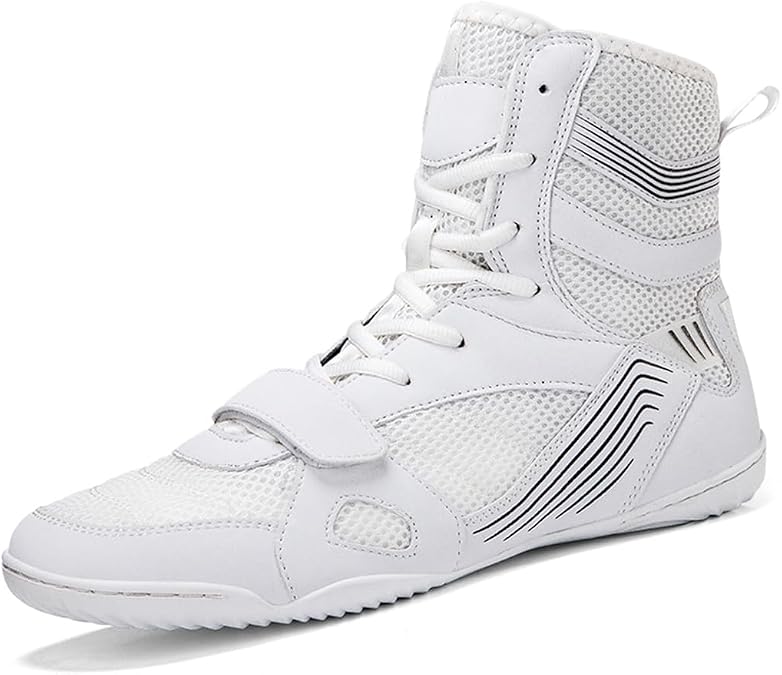 Men's Boxing Shoes, Lightweight Breathable Kickboxing Shoes Non Slip Fashion Wrestling Sneakers Mesh Workout Sports Shoes