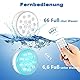 Czemo Unterwasser Licht Wiederaufladbar LED Poolbeleuchtung mit Magnet Poollicht mit Fernbedienung IP68 LED Wasserdicht für Pool Teich Aquarium Beleuchtung