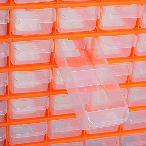 60pcs Multi Drawer Parts Storage Cabinet Unit Organiser, Small Parts Tools Cabinets for Workshop Garage, Plastic DIY Storage Bin Rack Screws Parts Tool Craft Box Rack - Image 6