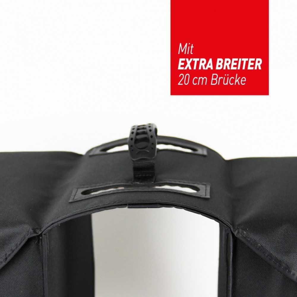 Haberland Fahrradtasche Doppeltasche Für E-Bike 20 cm Brücke