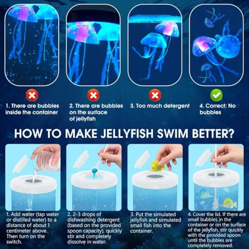 Image of Jellyfish Lamp with Bluetooth Speaker,12 White Noise Changing LED Night Light,Sensory Aquarium Calming Relax for Autistic ADHD, Alleviating Stress and Anxiety in Children Kids Adults,Home Office Decor