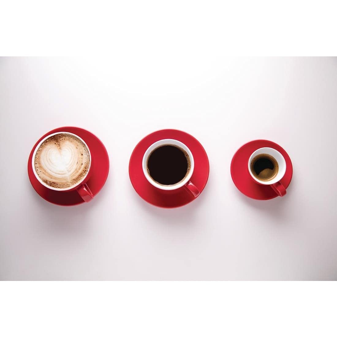 Olympia gk085 café Espresso con platillos, rojo (Pack de 12)