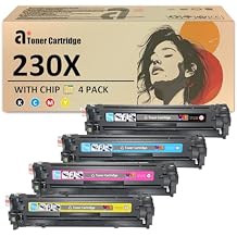 230X Toner Cartridges Replacement for HP 230X W2300X W2301X W2303X W2302X Toner Cartridge Compatible for HP Color Laserjet Pro 4203dw 4203dn MFP 4303dw 4303fdw Printers, 4 PackKCMY