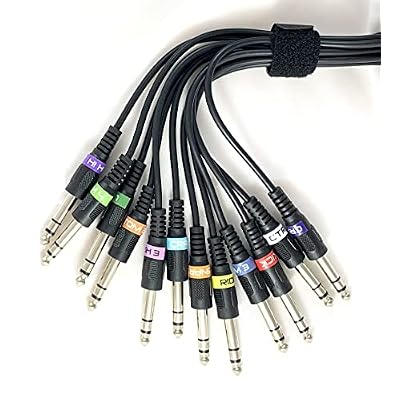 12 Cable Snake Harness Kit Replacement for ddrum DDTi Drum Trigger Interface