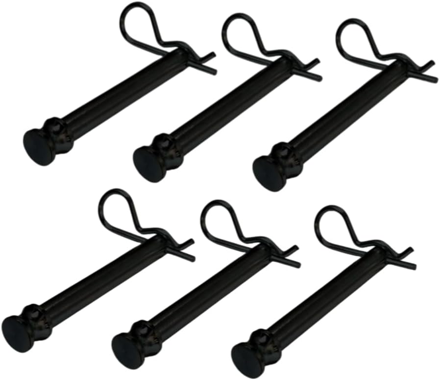 Shocker 5/8" x 5" Black Bullet-Style Hitch Pin with Clip, 6 Pack - 6 Pack