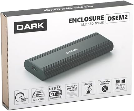 DARK DK-AC-DSEM2, USB 3.0 - M.2 SATA Disk Box