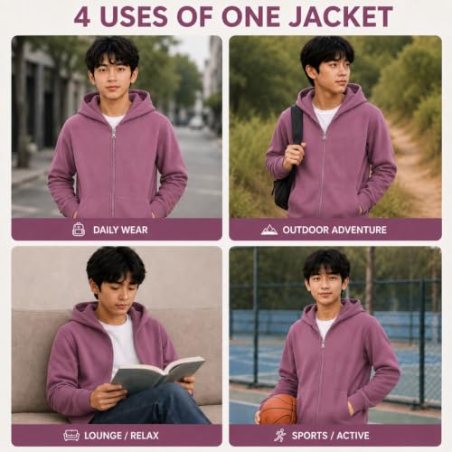 Image of ADBUCKS Rich Cotton Full Sleeves Zipper Jacket with Hoodies for Boys