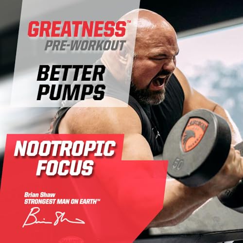 Image of Undefined Nutrition Greatness Pre-Workout by Brian Shaw (30 Servings) - 6 g Citrulline Malate & 3.2 g Beta Alanine for Better Pumps, Energy, Focus and Strength for Men & Women (15.9 Oz, Blue Razz)