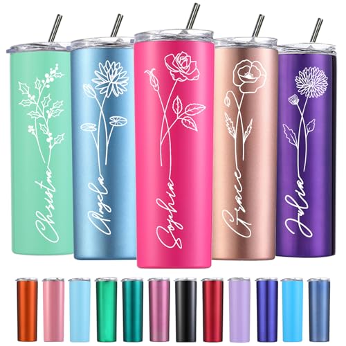 Personalized-Gifts-for-Women-Custom-Tumbler-Personalized-Cups-Engraved-with-Birth-Flower-20-Oz-Customized-Tumbler-with-Name-Birthday-Bridesmaid-Christmas-Gifts