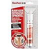 fischer Raufaserreparatieplamuur, 70 ml, plamuurmassa met structuurkorrel voor scheuren en gaten, massa voor het repareren van rauhfaserbehang behang, reparatieplamuur in oud wit