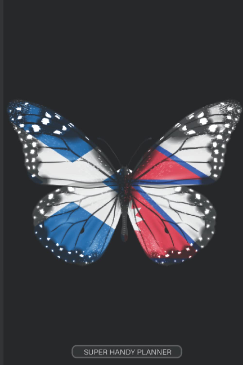 Planner: Scottish Nepalese Flag Combined Butterfly Flags Of Scotland Nepal