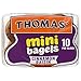 Thomas' Cinnamon Raisin Mini Bagels, 10 Pre Sliced Mini Bagels with No High Fructose Corn Syrup, 15 Oz Bag