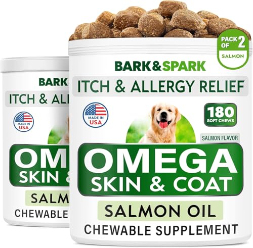 BARK&SPARK Omega 3 para perros - Aceite de salmón 360