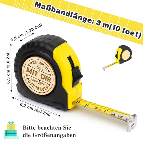 Jahrestag Geschenk für Ihn, Partner Geschenke, Ich Liebe Dich Geschenke Für Ehemann, Liebesgeschenke Männer, Romantisches Geschenke Für Freund, Mann, Maßband