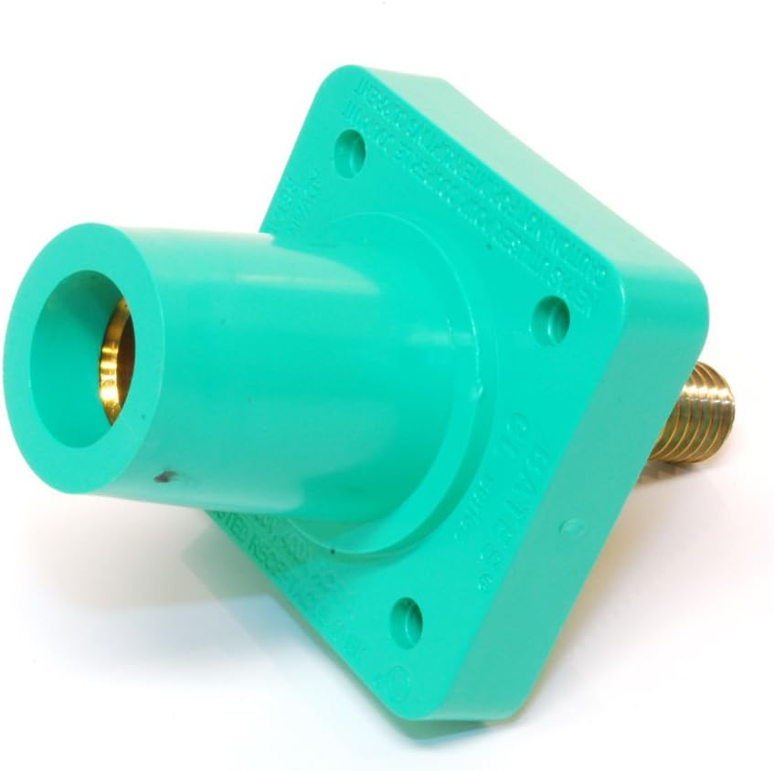 Marinco CL40FRSB-EX CL Cam Type, Panel Mount, 400 Amp, 600 Volt, 1-1/8 threaded stud, Female - Black (E)