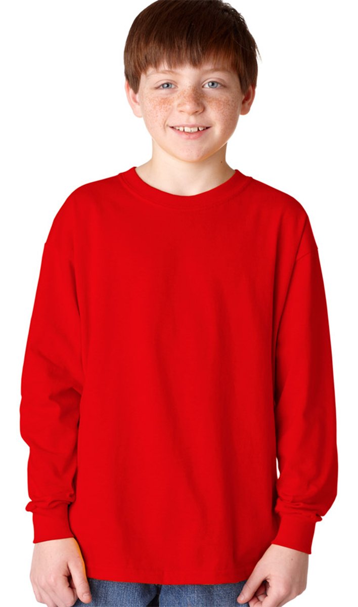 Gildan Boys Heavy Cotton Long Sleeve T-Shirt