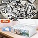 Imagen de ZPQAODI Caja de Almacenamiento para Fotos de 17 x 10 cm Con 18 Clips Internos y Etiquetas
