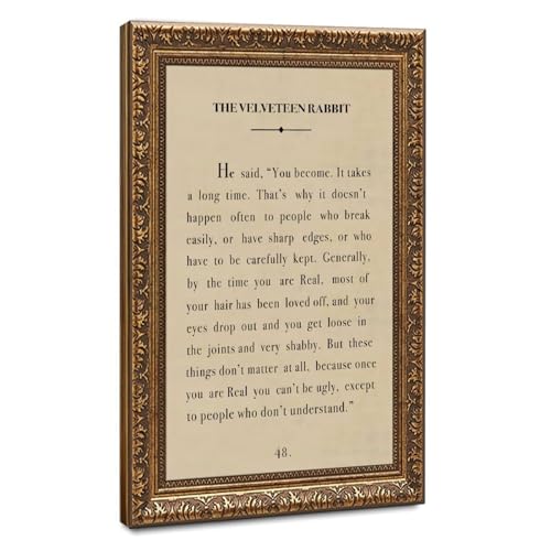 Impression sur toile vintage The Velveteen Rabbit pour bureau