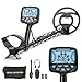 GJCrafts Detector de Metales para Adultos y Niños, Longitud, Sensibilidad y Audio Ajustables, Todos los Modos Metal/Disc/PP, Pantalla LCD, Kit de Detector de Oro Profesional para la Playa (GT965H)