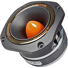 Alphasonik ABT22 Dynamis Series 4.5" Bullet Tweeter 4-Ohm 400 Watts Max Cast Frame with Aluminum Bullet Phase Plug and ferrite Magnet