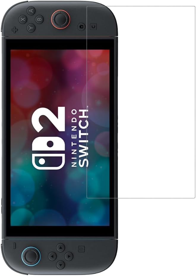 PHONILLICO Protector Pantalla para Nintendo Switch 2 (2025) [Pack de 2] Vidrio Templado Película Protectora resistente contra arañazos 7