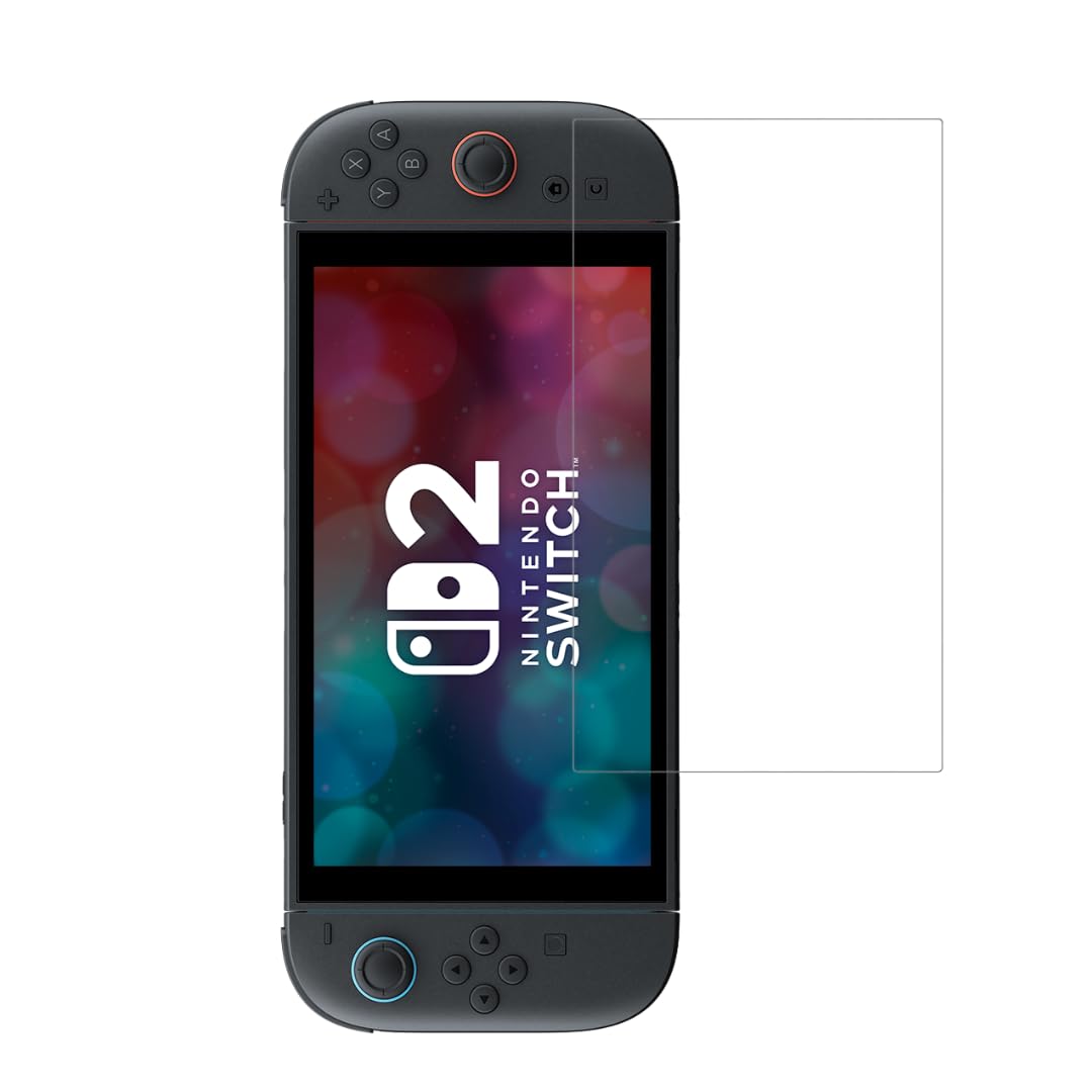 PHONILLICO Verre Trempe pour Nintendo Switch 2 (2025) [Pack de 2] Film Protection Resistant Vitre Protecteur Anti Rayure