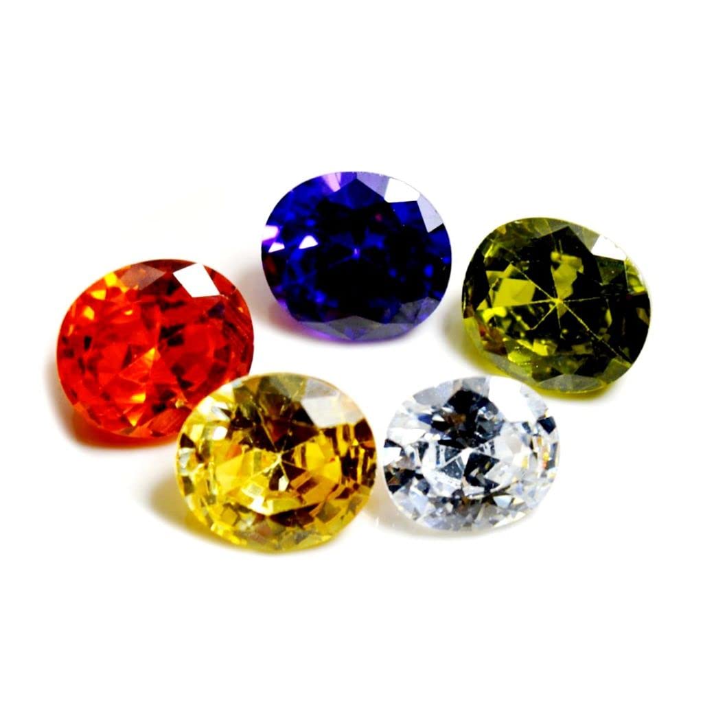 Created Multi Color Cubic Zircon at Wholesale Rate (Rs 7.5/Carat) Fine Quality Oval Shape जरकन Loose Gemstone for Reselling Astrologers Jewellers Crystal Healing Astrological 200-S6 (B0C1ZCCZHJ) Amazon Price History, Amazon Price Tracker