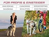 LASALINE Hunde Zuggeschirr X Back für Canicross Hundesport Dogscooter Bikejöring Schlitten in Schwarz Neonorange