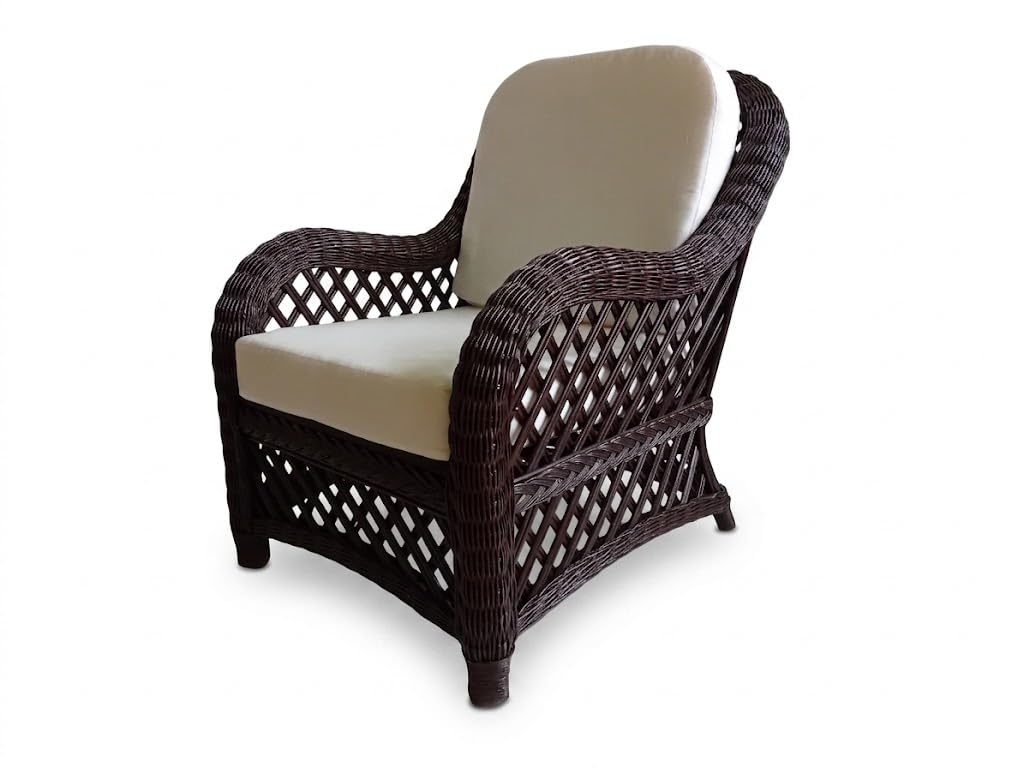 POLTRONA VIMINI RATTAN NATURALE NOCE MIDOLLINO POLTRONA CM 69x78x86 h H VIMINI CON CUSCINI SFODERABILE INTERNO ED ESTERNO GIARDINO