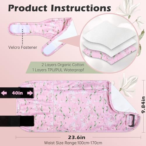 Image of Plus Size Castor Oil Pack 2 Pcs Castor Oil Wrap Organic Cotton Reusable Kit Organic Cold Pressed Unrefined Castor Oil Compress Packs for Liver Detox