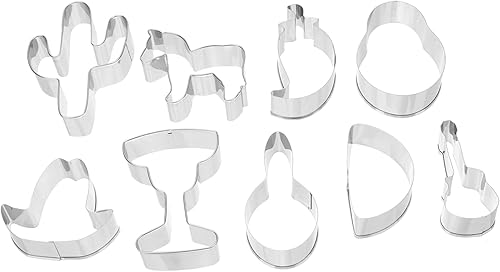 UPKOCH 6 moldes para galletas, plantillas para tartas, galletas mexicanas, moldes para dulces, moldes de piñata, cortadores de pastelería, moldes de