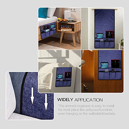 Niceec Blue Sofa Covers And Sofa Armrest Organizer Bundle #TOP5