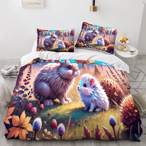 Housse de couette microfibre douce parure de lit 220x240cm fermeture éclair