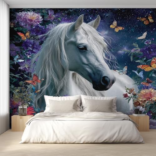 Papier Peint Intissé Cheval pour Masquer les Défauts des Murs - 5