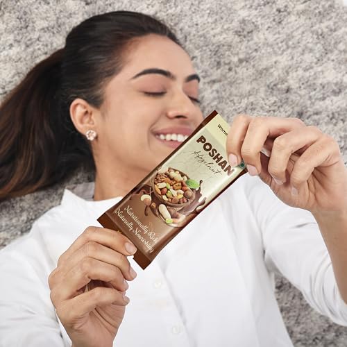Image of POSHAN Women's Nutrition Hazelnut Protein Bar, 40 g | 8g Protein with 4G Fiber |No Added Sugar, 100% Vegetarian & Gluten-Free| Made with Dates, Ragi and Superfoods| No Trans Fat| Pack of 1