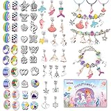 Charm Bracelet Making Kit for Girls, Unicorn/Mermaid Crafts Gifts Set, Teen Girl Gifts Jewelry Makin