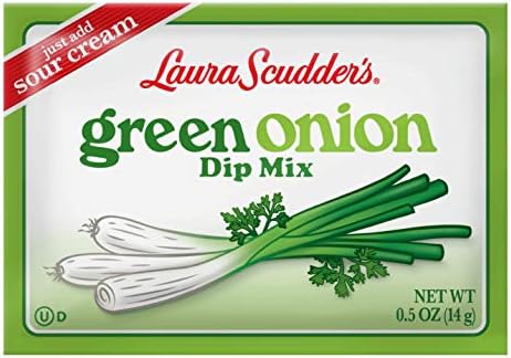 Laura Scudders Green Onion Dry Dip Mix and Seasoning - Great For Vegetables, Chips, Sauces and Seasoning (4-2)