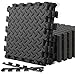 Overmont Tapis de Sol Puzzle en Mousse Hydrofuge Épissage 18 Dalles 30,5 x 30,5 cm pour Gym, Équipement de Fitness, Tapis Rampant pour Bébé